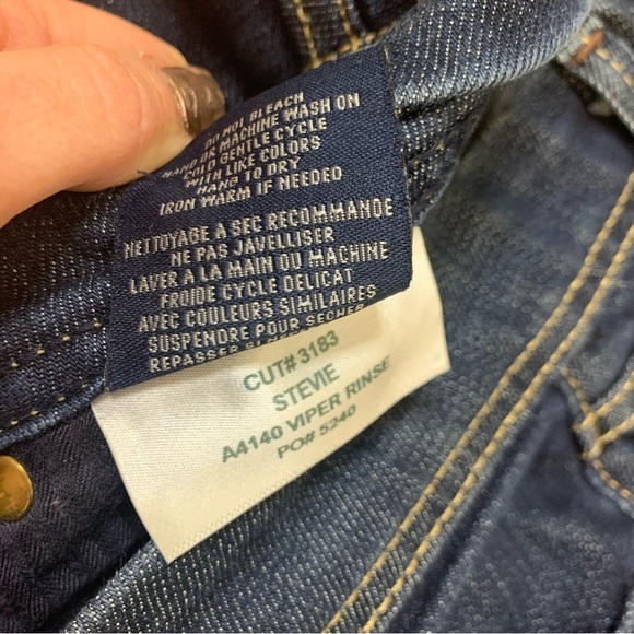 FIDELITY STEVIE Cut 3183 Viper Rinse Jeans With Pockets Dark Wash Blue Size 29 - Picture 11 of 13